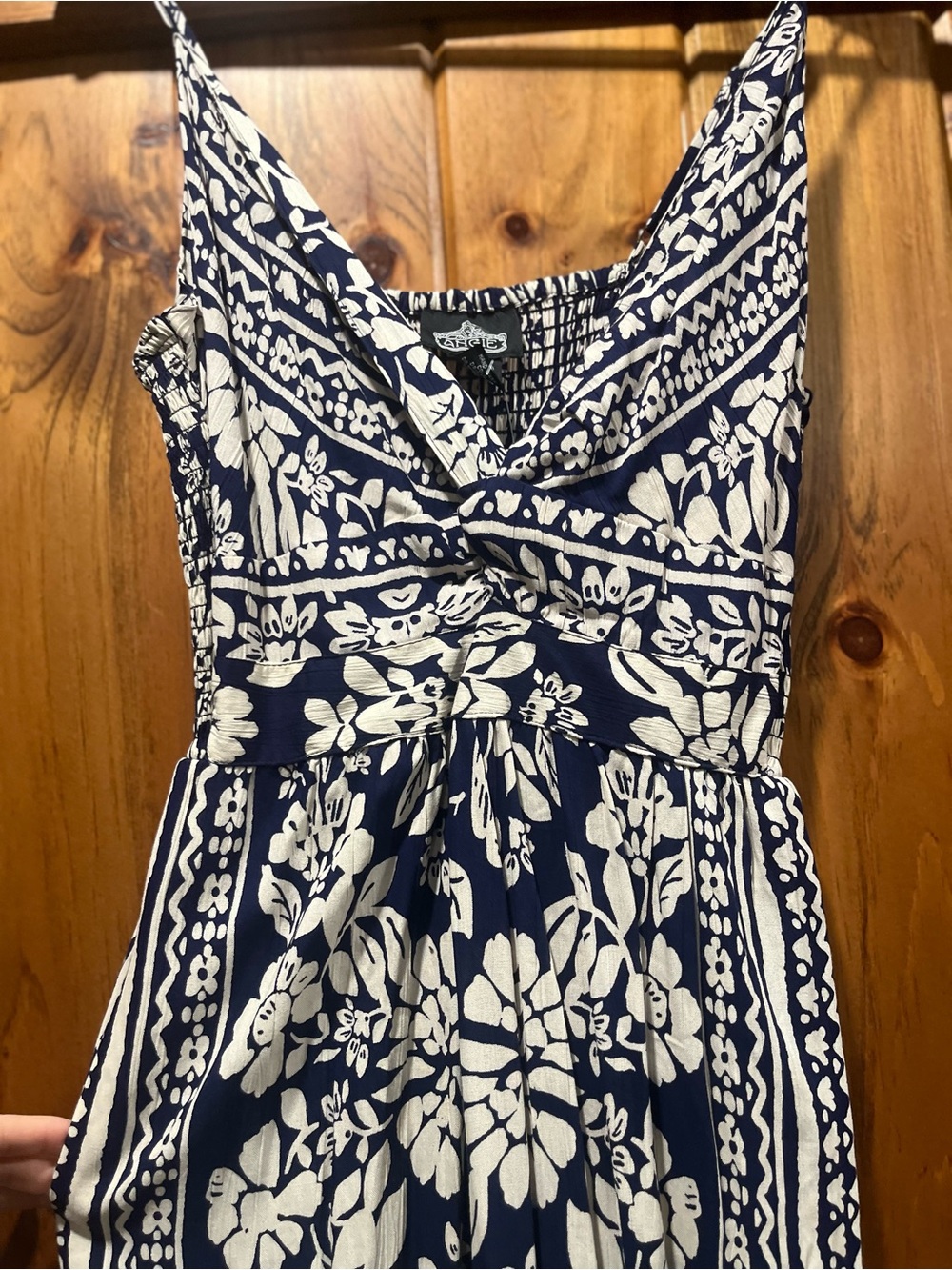 Navy & Cream Floral Jumpsuit